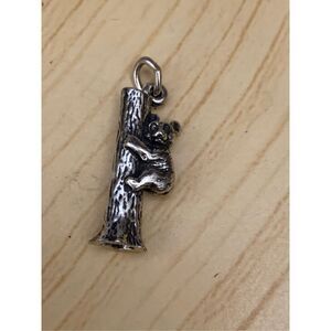 Koala Bear on Tree Sterling Silver Jewelry Charm